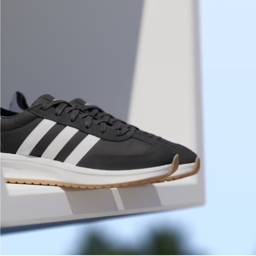adidas RUN 7OS 2.0 SHOES Core Black / Core White / Core White women size 7 NEW - Picture 3 of 16